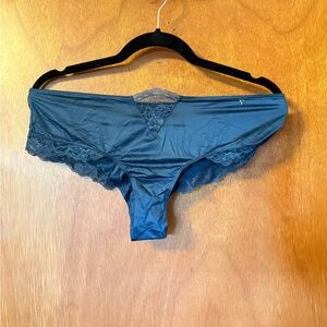 Victoria's Secret Blue Cheeky Panties with Ruched Detail
